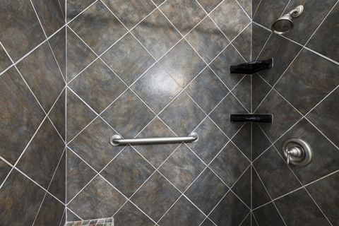 Beachhead 503 shower in bunk room bathroom
