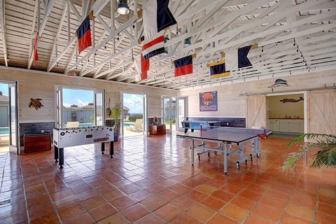 Beachhead game room with ping pong
