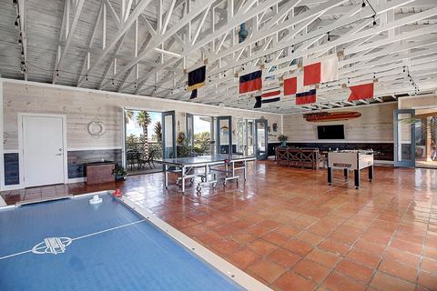Beachhead game room with air hockey