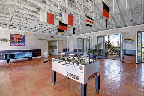 Beachhead game room with foosball