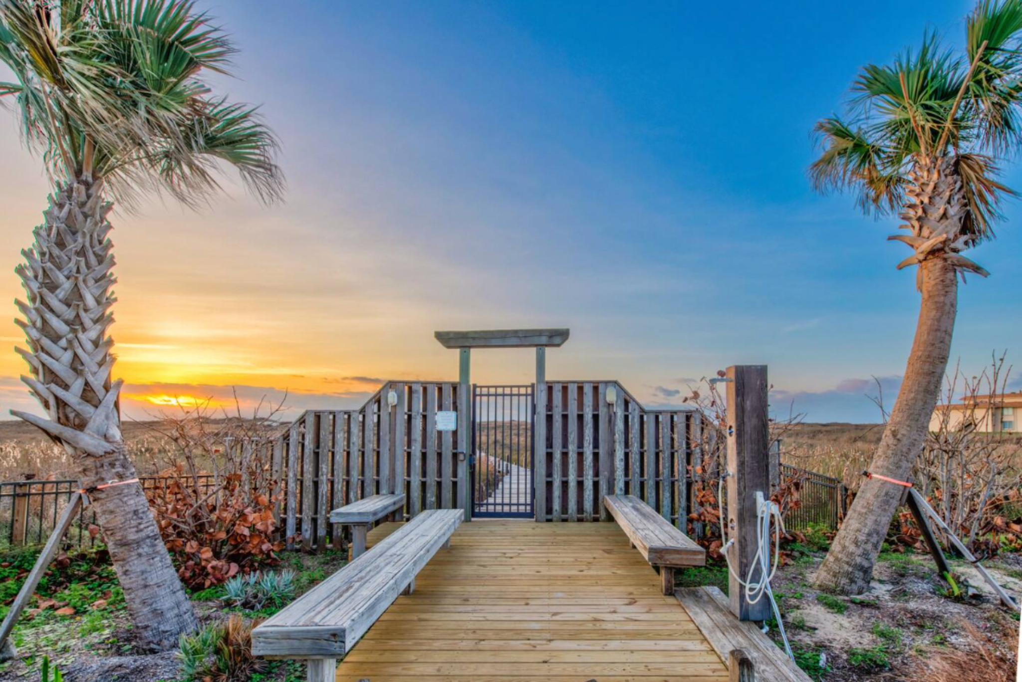 Boardwalk beach access at Beachhead Condominiums